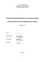 Diplomdarbs 'Hronisko slimnieku paškontroles ieviešanas projekts', 1.