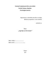 Konspekts 'Agresija un tās teorijas', 1.