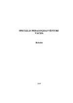 Referāts 'Speciālās pedagoģijas vēsture Vācijā', 1.