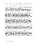 Eseja 'Latvijas Republikas parlamentārais periods - demokrātijas nostiprināšanās vai po', 1.