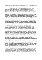 Eseja 'Gender Matters in Elementary School', 2.