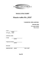 Diplomdarbs 'Finanšu vadība SIA "XXX"', 1.