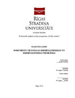 Diplomdarbs 'Dokumentu viltošanas krimināltiesiskās un kriminālistiskās problēmas', 1.