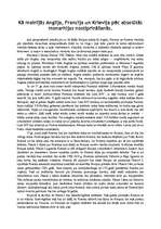 Eseja 'Kā mainījās Anglija, Francija un Krievija pēc absolūtās monarhijas nostiprināšan', 1.