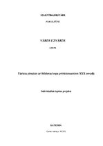Referāts 'Tūristu piesaiste ar folkloras kopu priekšnesumiem X novadā', 1.