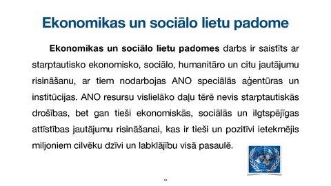 Prezentācija 'Apvienoto Nāciju Organizācijas
tiesiskais statuss un kompetence', 14.