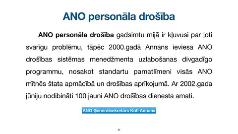 Prezentācija 'Apvienoto Nāciju Organizācijas
tiesiskais statuss un kompetence', 23.