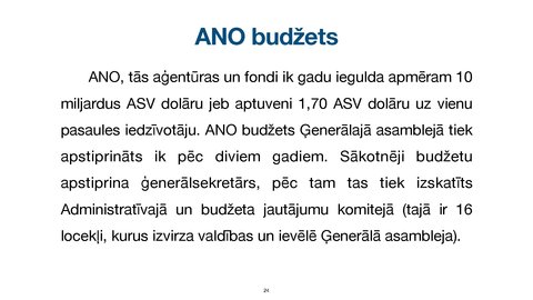 Prezentācija 'Apvienoto Nāciju Organizācijas
tiesiskais statuss un kompetence', 24.