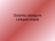 Prezentācija 'Dolomītu atsegumi Lielupes krastā', 1.