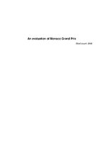 Referāts 'An Evaluation of Monaco Grand Prix', 1.