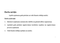 Konspekts 'SIA X gada pārskats', 2.