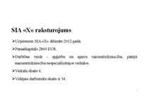 Konspekts 'SIA X gada pārskats', 3.