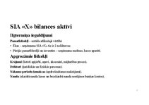 Konspekts 'SIA X gada pārskats', 7.