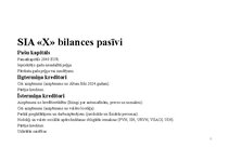 Konspekts 'SIA X gada pārskats', 8.