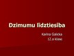 Prezentācija 'Dzimumu līdztiesība', 1.
