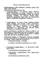 Konspekts 'Vecāku audzināšanas stili', 1.