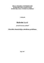 Referāts 'Liberālās demokrātijas mūsdienu problēmas', 1.