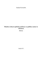 Referāts 'Mūsdienu laikmeta globālās problēmas un politikas nozīme to risināšanā', 1.
