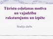 Referāts 'Tūristu ceļošanas motīvu un vajadzību raksturojums un izpēte', 27.