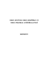 Referāts 'Vides zinātnes, vides izglītības un vides politikas pamatnostādnes Latvijā', 1.
