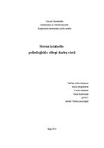 Referāts 'Stresu izraisošie psiholoģiskie cēloņi darba vietā', 1.