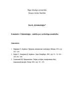 Konspekts 'Violentoloģija - mācība par vardarbīgu noziedzību', 1.