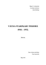 Referāts 'Vācija starpkaru periodā (1918.-1932.)', 1.