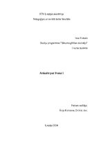 Prakses atskaite 'Sākumsizglītības prakse - vērošana', 1.