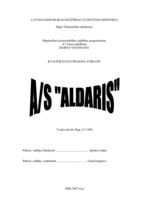 Prakses atskaite 'A/s "Aldaris"', 1.