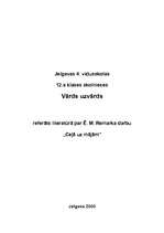 Eseja 'E.M.Remarks "Ceļš uz mājām"', 1.