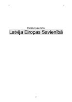 Eseja 'Latvija Eiropas Savienībā', 1.