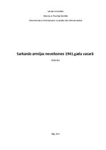 Referāts 'Sarkanās armijas neveiksmes 1941.gadā', 1.