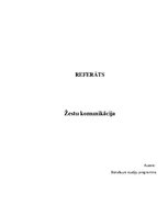 Referāts 'Žestu komunikācija', 1.
