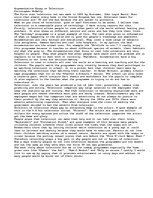 Eseja 'Telivision, For or Against?', 1.