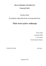 Referāts 'Tīklu datorspēles realizācija', 1.