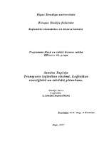 Konspekts 'Transports loģistikas sistēmā. Loģistikas stratēģiskā un taktiskā plānošana', 1.