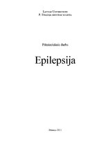 Referāts 'Epilepsija', 1.