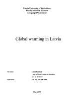 Referāts 'Global Warming in Latvia', 1.