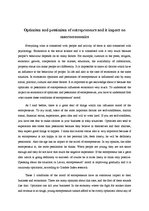 Eseja 'Optimism and Pessimism of Entrepreneurs and It Impact on Macroeconomics', 1.