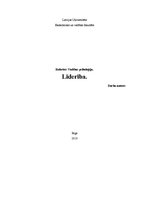 Referāts 'Līderība', 1.