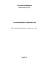 Referāts 'Vienošanās institūts kriminālprocesā', 1.