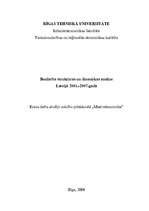 Referāts 'Bezdarba struktūras un dinamikas analīze Latvijā 2001.-2007.gadā', 1.