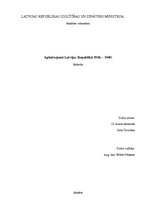 Referāts 'Apbalvojumi Latvijas Republikā', 1.