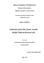 Konspekts 'Auditorijas pētniecības firmas Latvijā, Baltijā. Pētījumi interneta vidē', 1.