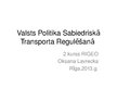 Prezentācija 'Valsts politika sabiedriskā transporta regulēšanā', 1.