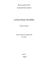 Referāts 'Latvija Eiropas Savienībā', 1.