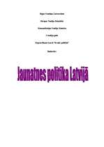 Referāts 'Jaunatnes politika Latvijā', 1.