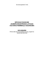 Diplomdarbs 'Speciālie pasākumi jauniešu iesaistīšanai Latvijas kultūras pieminekļu aizsardzī', 1.