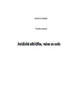 Referāts 'Juridiskā atbildība, vaina un sods', 1.