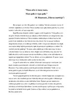 Eseja '"Mans zelts ir mana tauta, man gods ir viņas gods." Rūdolfs Blaumanis', 1.